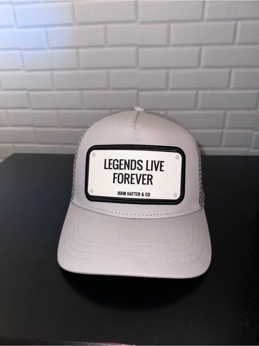 Light Gray 'Legends Live Forever' hat by John Hatter & Co